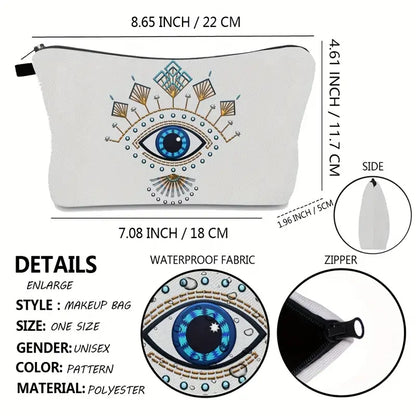 Travel Toiletry Bag Practical Cosmetic Storage Bag Portable Evil Eye Pattern Makeup Pouch