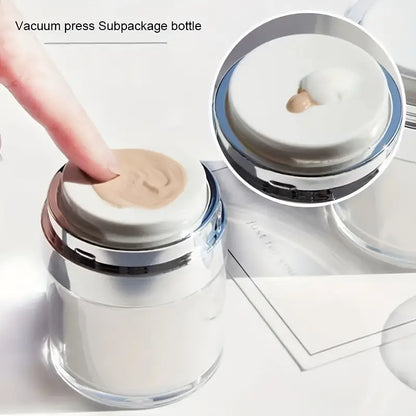 1pc 30 ml Airless Pump Bottles Jars, Empty Acrylic Makeup Cosmetic Containers With Pump