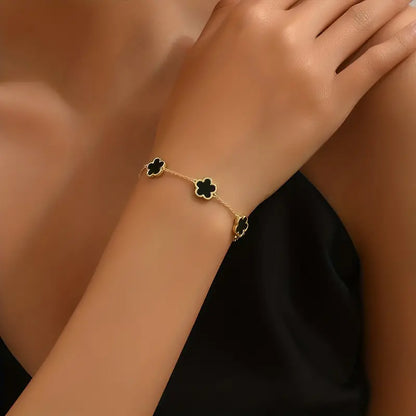 1pc Simple Style Flower Thin Chain Bracelet Elegant