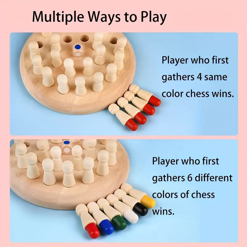 Wooden Memory Matchstick Chess Game – Olaless