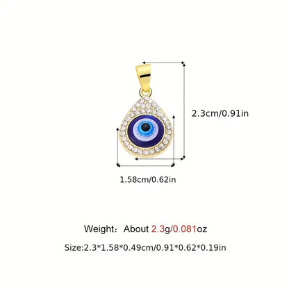 1pc Unique Round Drop Devil's Eye Pendant Alloy Turkish Blue Eye Pendant