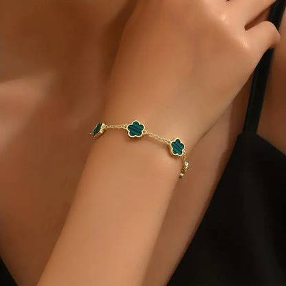 1pc Simple Style Flower Thin Chain Bracelet Elegant