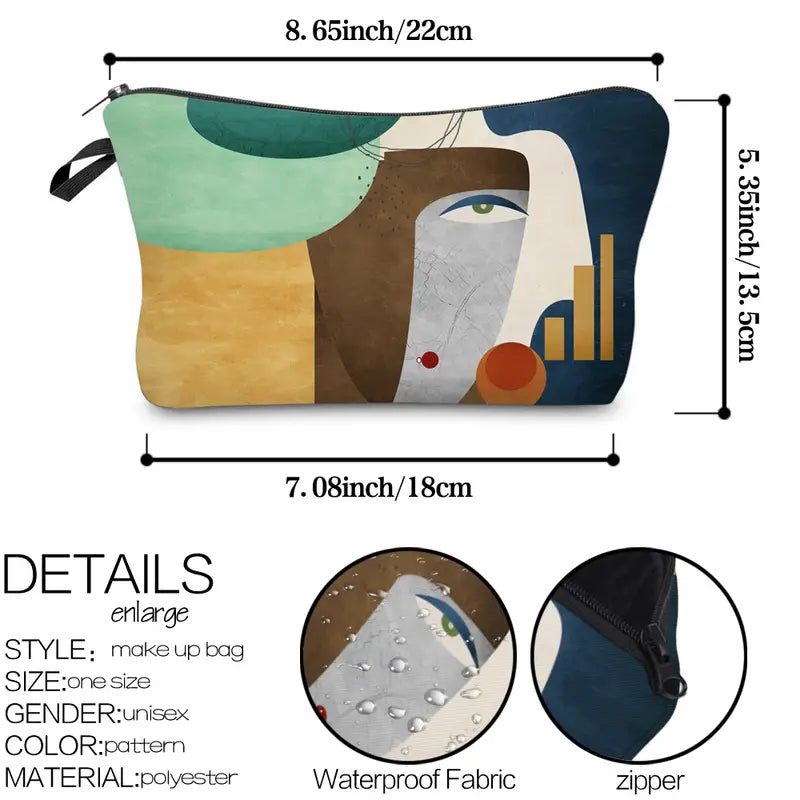 Waterproof Makeup Bag for Women - Roomy Travel Toiletry Bag with Fashionable Design