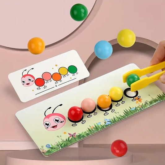 Caterpillar Beads Color Sorting Matching Toy
