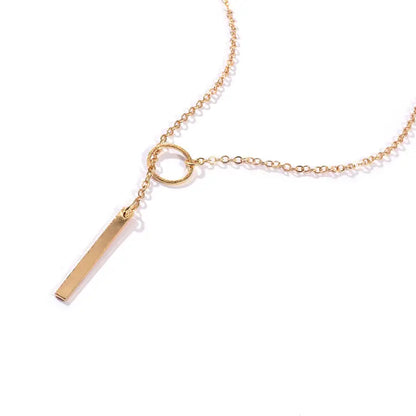 1pcs Metal Stick Pendant Necklace