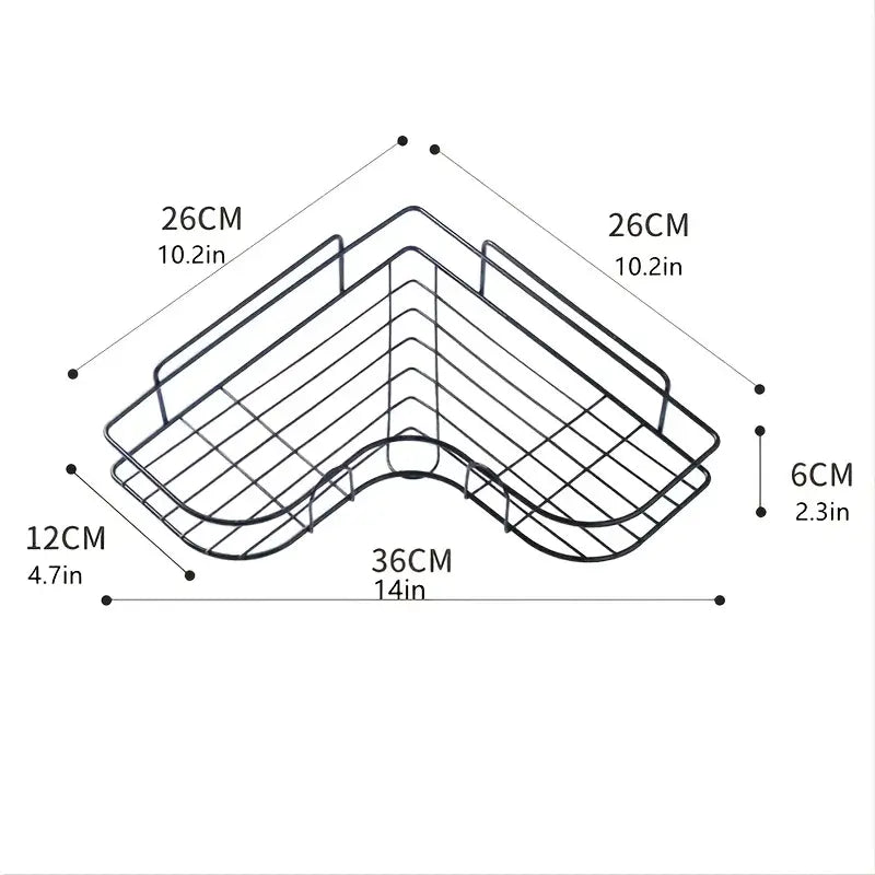 1pc Punch-free Triangle Rack, Corner Shelf, Dormitory Storage Rack