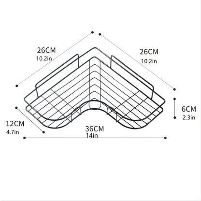 1pc Punch-free Triangle Rack, Corner Shelf, Dormitory Storage Rack