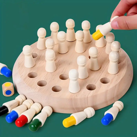 Wooden Memory Matchstick Chess Game