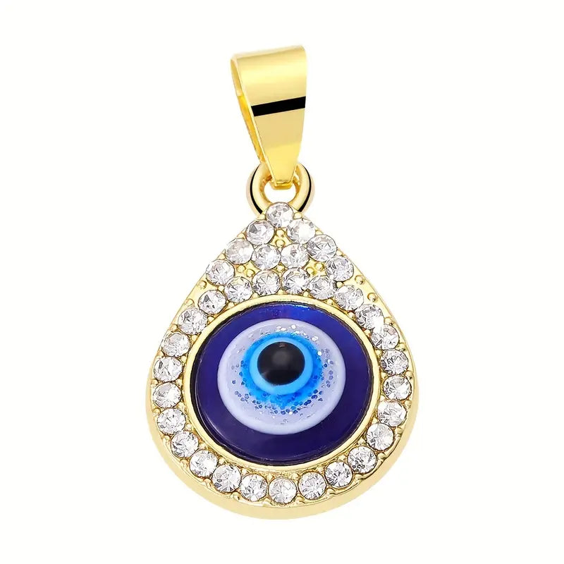 1pc Unique Round Drop Devil's Eye Pendant Alloy Turkish Blue Eye Pendant