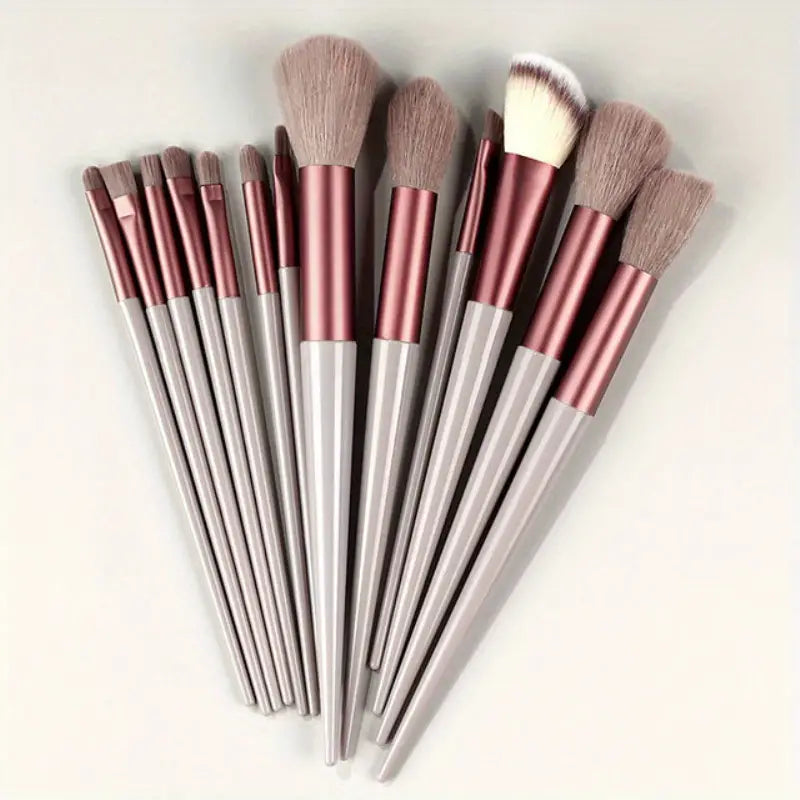 13PCS Soft Fluffy Makeup Brushes Set With Makeup Sponge + Bag