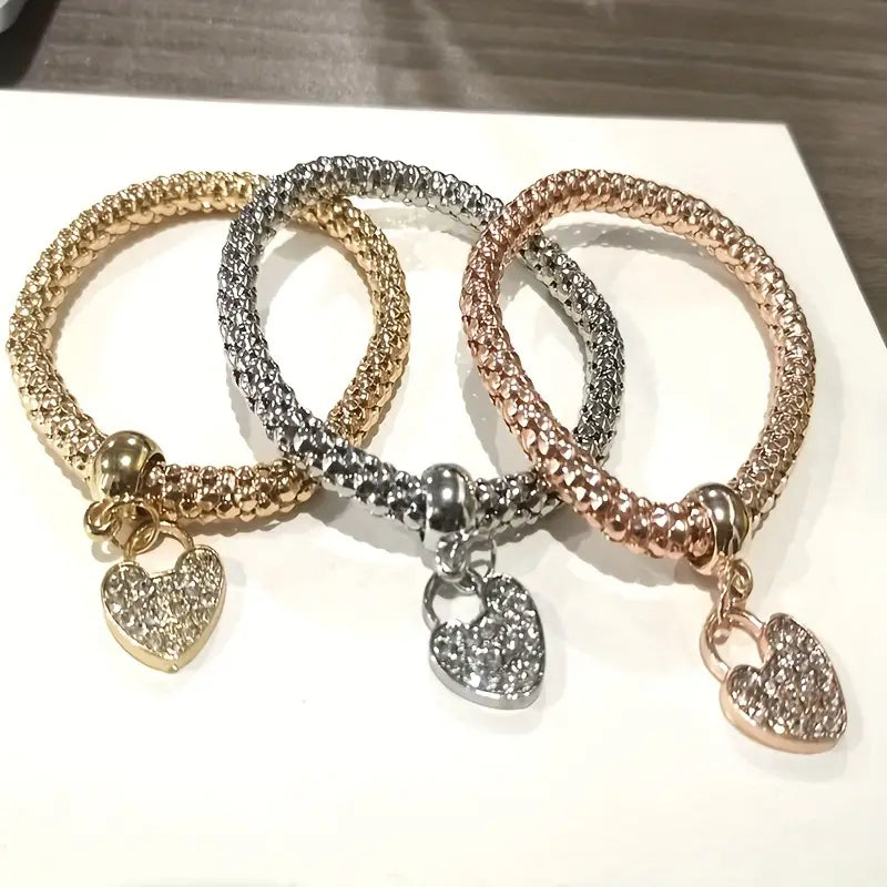 3pcs/Set Ladies Popcorn Chain Bracelet