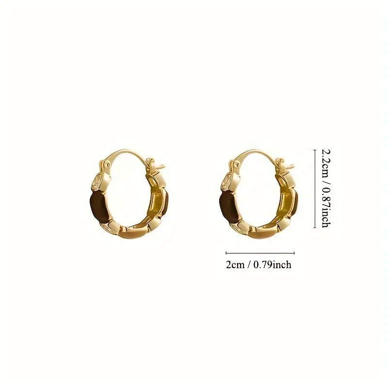 Vintage Luxury Brown Earrings, Simple Earrings, Fashion Elegant Earrings For Women