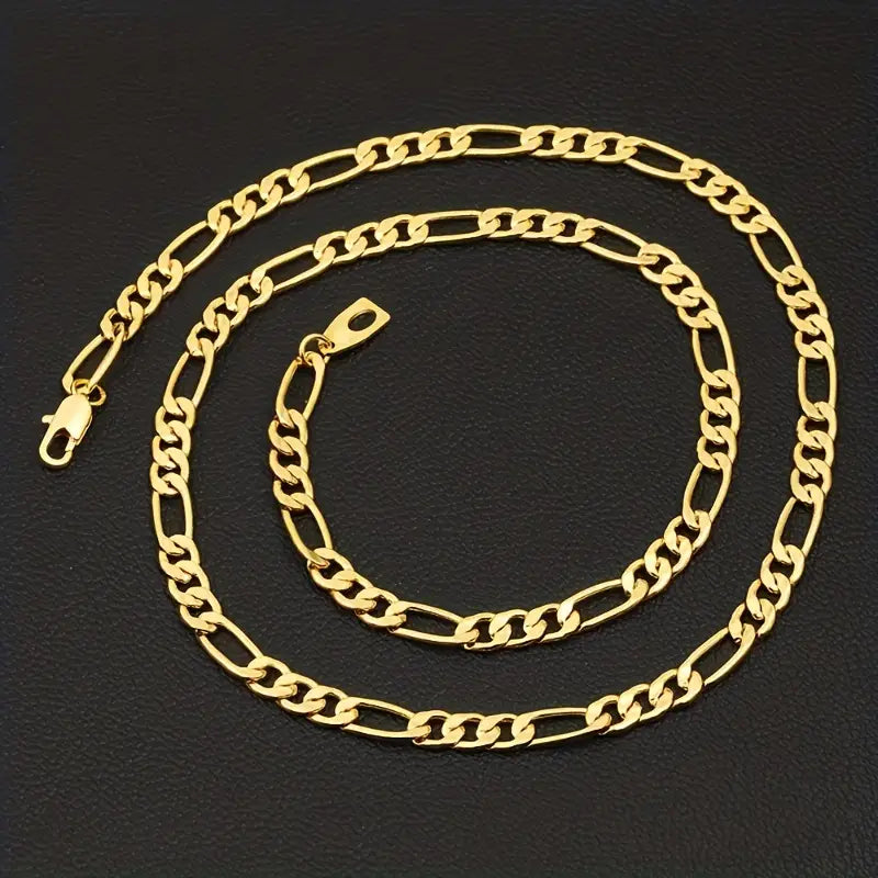 Vintage Minimalist Stainless Steel Keel Chain Necklace