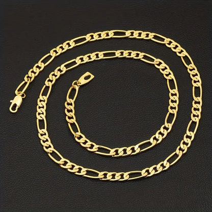 Vintage Minimalist Stainless Steel Keel Chain Necklace