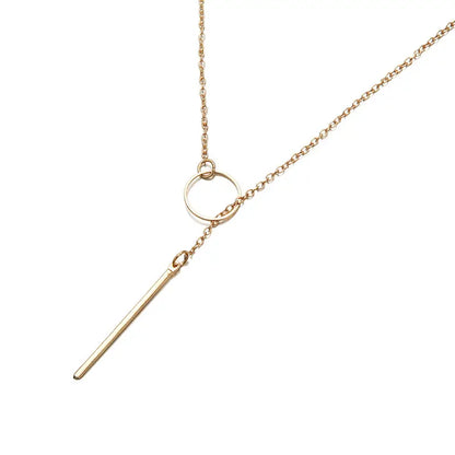 1pcs Metal Stick Pendant Necklace