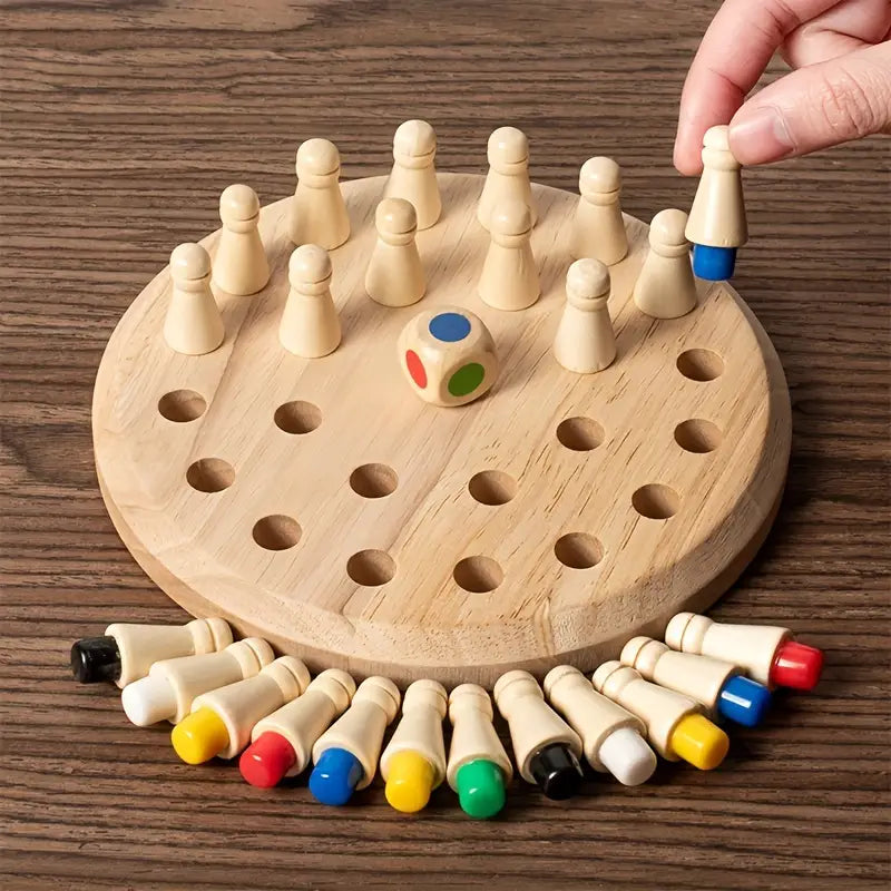 Wooden Memory Matchstick Chess Game – Olaless