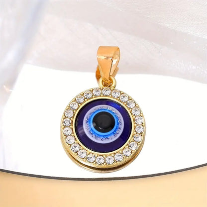 1pc Unique Round Drop Devil's Eye Pendant Alloy Turkish Blue Eye Pendant