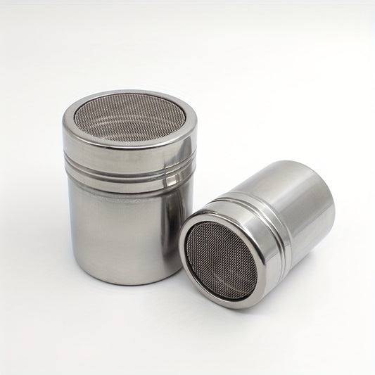 1pc, Stainless Steel Powder Sugar Shaker Duster With Lid