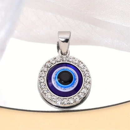 1pc Unique Round Drop Devil's Eye Pendant Alloy Turkish Blue Eye Pendant