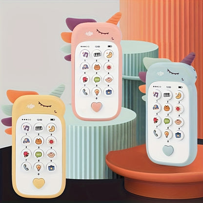 Baby Phone Toy Music Sound Unicorns Telephone Sleeping Toys With Teether