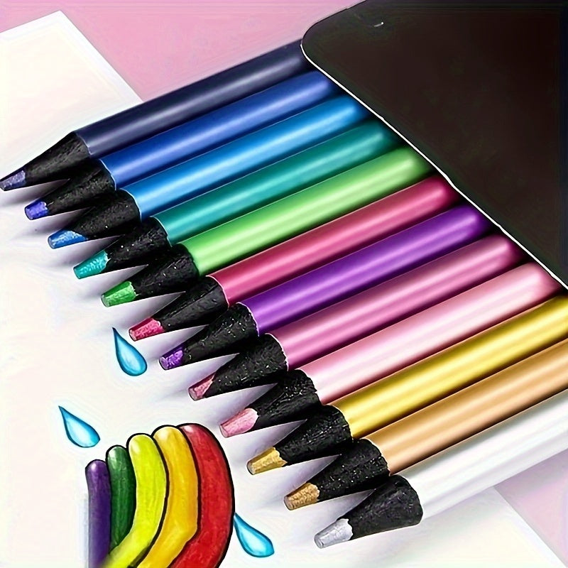 12pcs Art Supplies Colored Pencil Colored Sketching Drawing Pencil