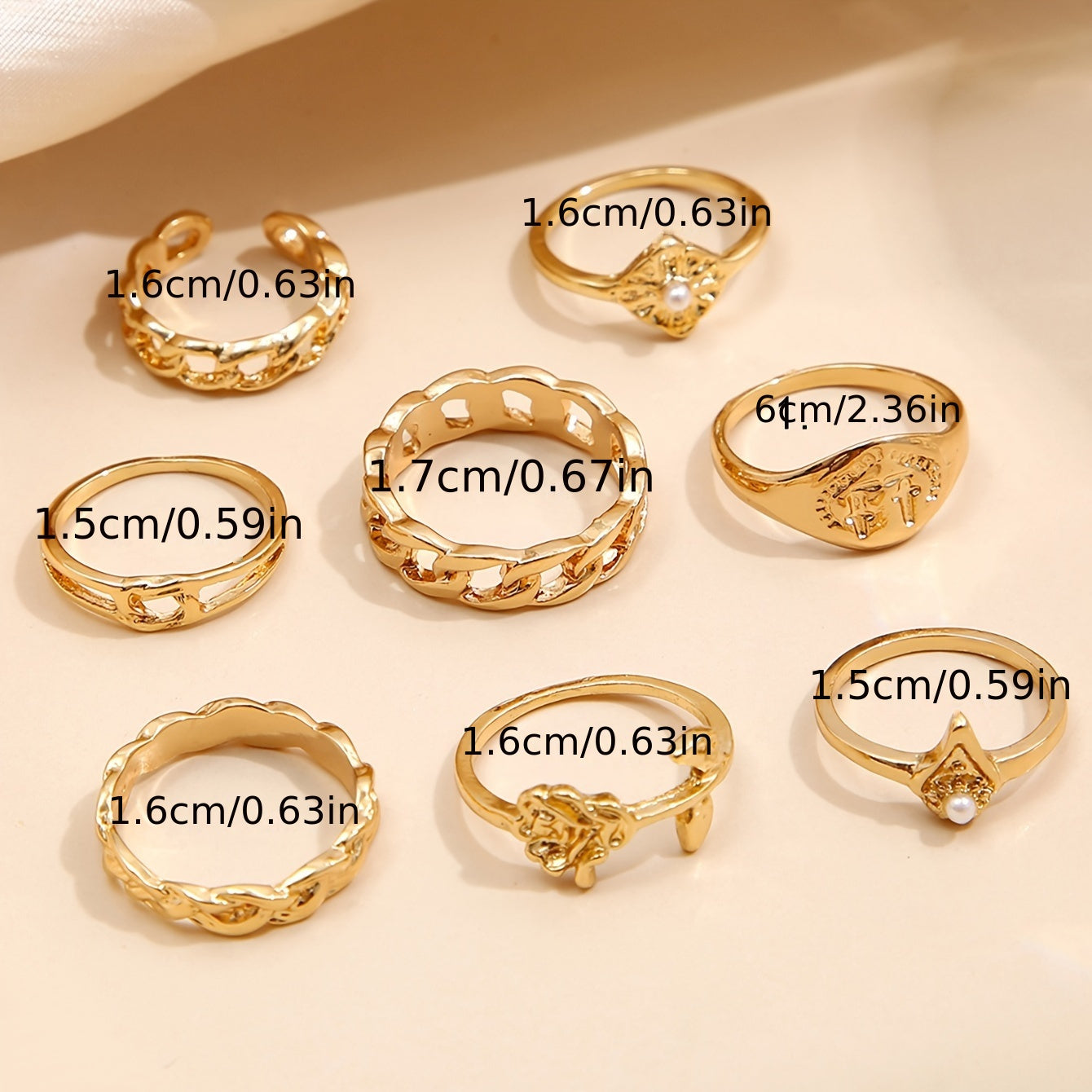 23pcs Y2k Style Stacking Rings Trendy Butterfly/ Chain/ Heart/ Evil Eye Design Mix