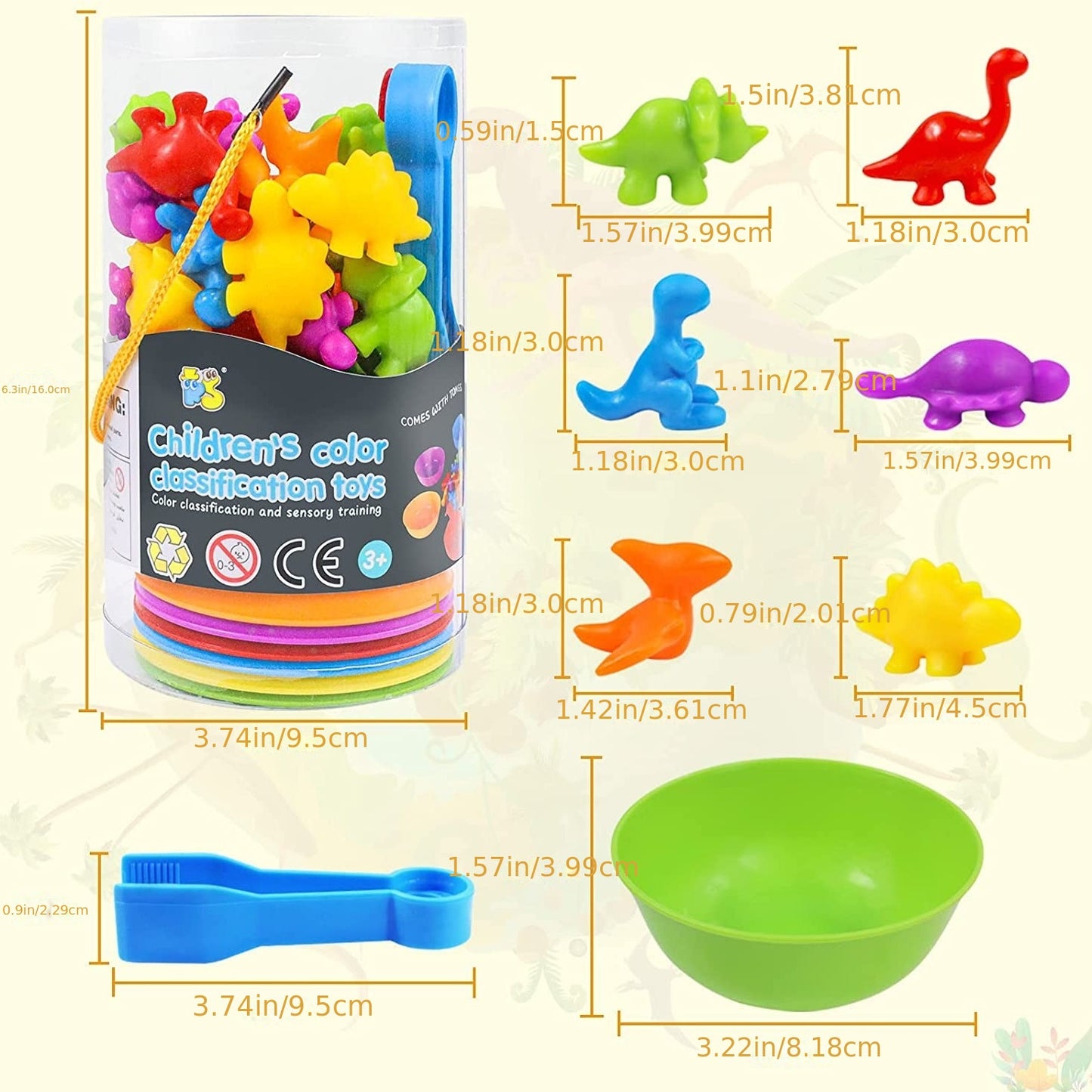 Dinosaur Matching Games & Sorting Bowls - STEM Toy Sets