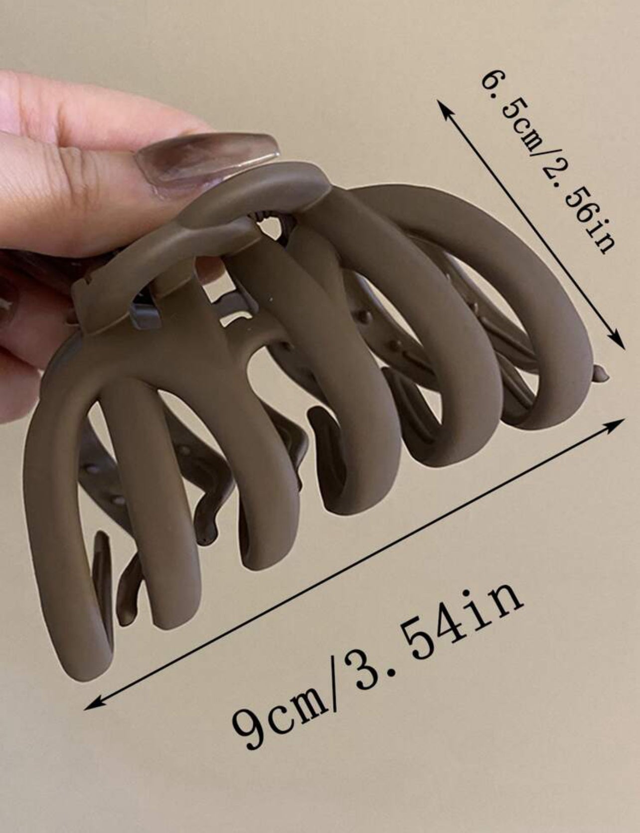 3pcs Simple Matte Octopus Hair Claw Clip Solid Color Non-Slip Strong Hold Grip Hair Jaw Clip