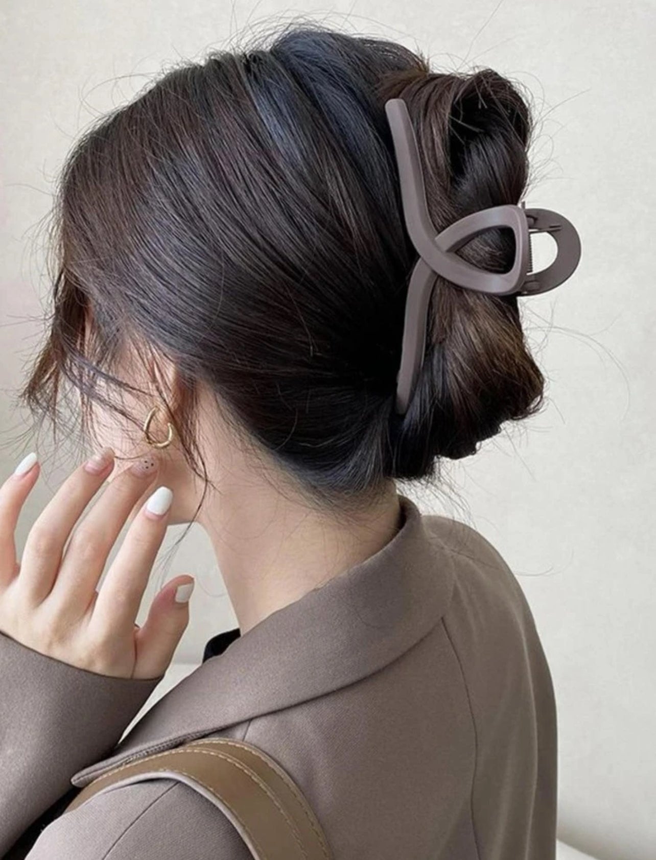 5pcs Women criss Cross & wave design Casual  Hair Claw Clips