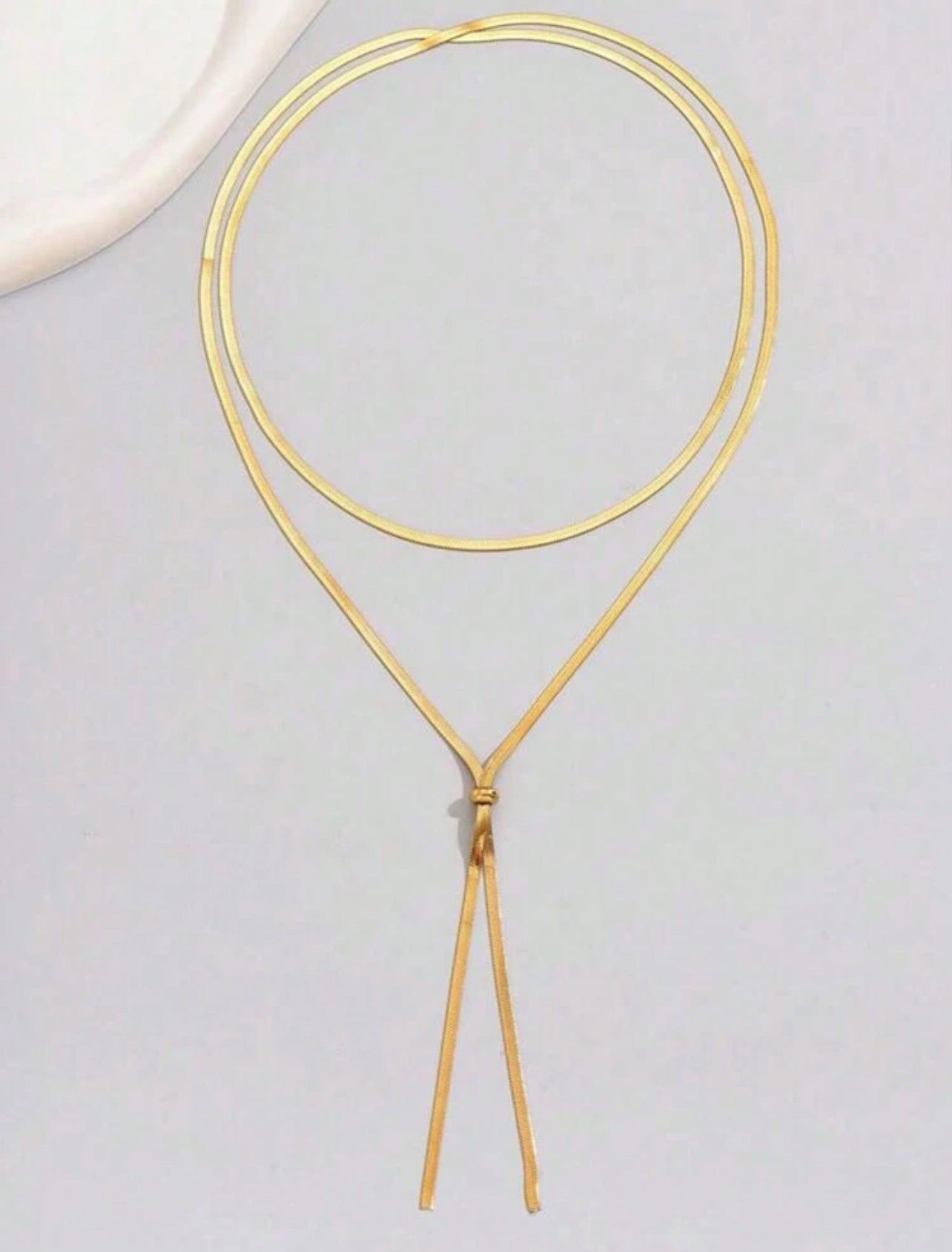 Gold Plated Stainless Steel Y-Necklace for Women