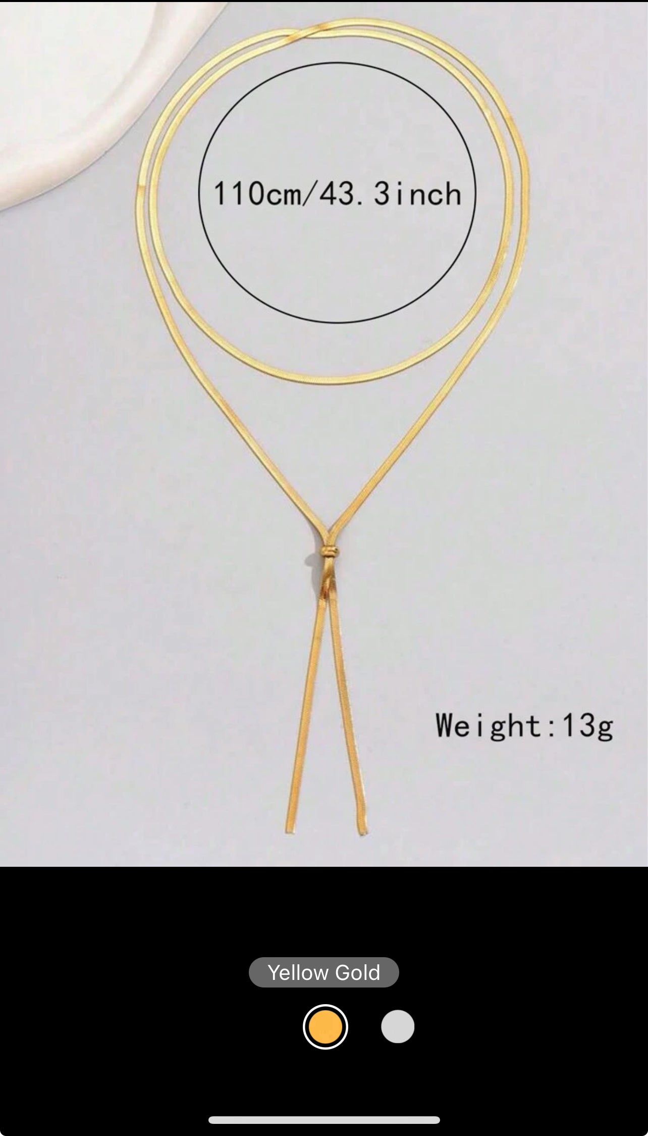 Gold Plated Stainless Steel Y-Necklace for Women