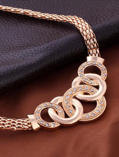 4 Pcs/sets Crystal Necklace Earring Ring Bracelet Sets Luxury Women Wedding Engagement Jewelry Gifts