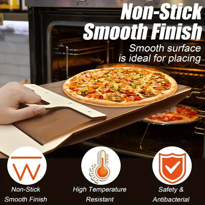1pc, Pizza Baking Spatula, New Sliding Pizza Peel, Pizza Tongs, Pie Conveyor Belt, No Sticking