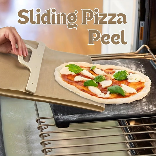 1pc, Pizza Baking Spatula, New Sliding Pizza Peel, Pizza Tongs, Pie Conveyor Belt, No Sticking