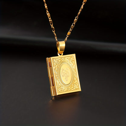 Necklace Casual Jewelry Gold Plated Photo Box Design Pendant Necklace