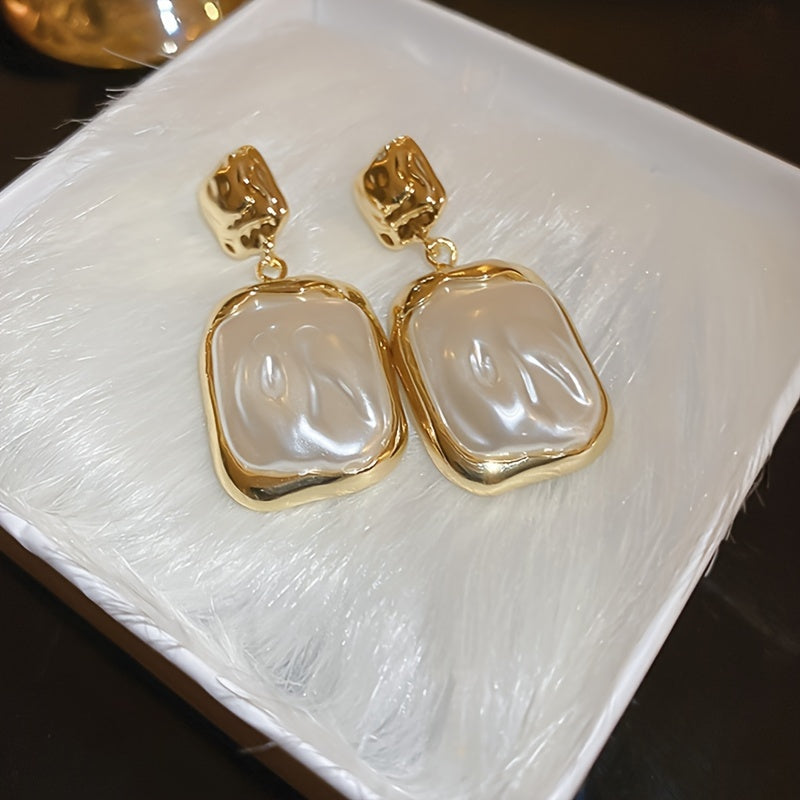 Elegant Dangle Earrings Inlaid Artificial Pearl Symbol Of Beauty And Elegance Match Daily Outfits Party Accessories