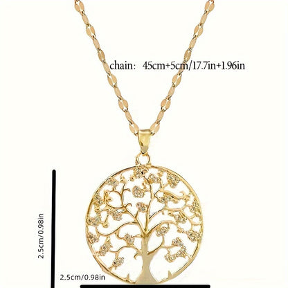 Ring Celtic Love Tree Of Life Pendant Necklace [Copper Micro-inlaid Zircon]