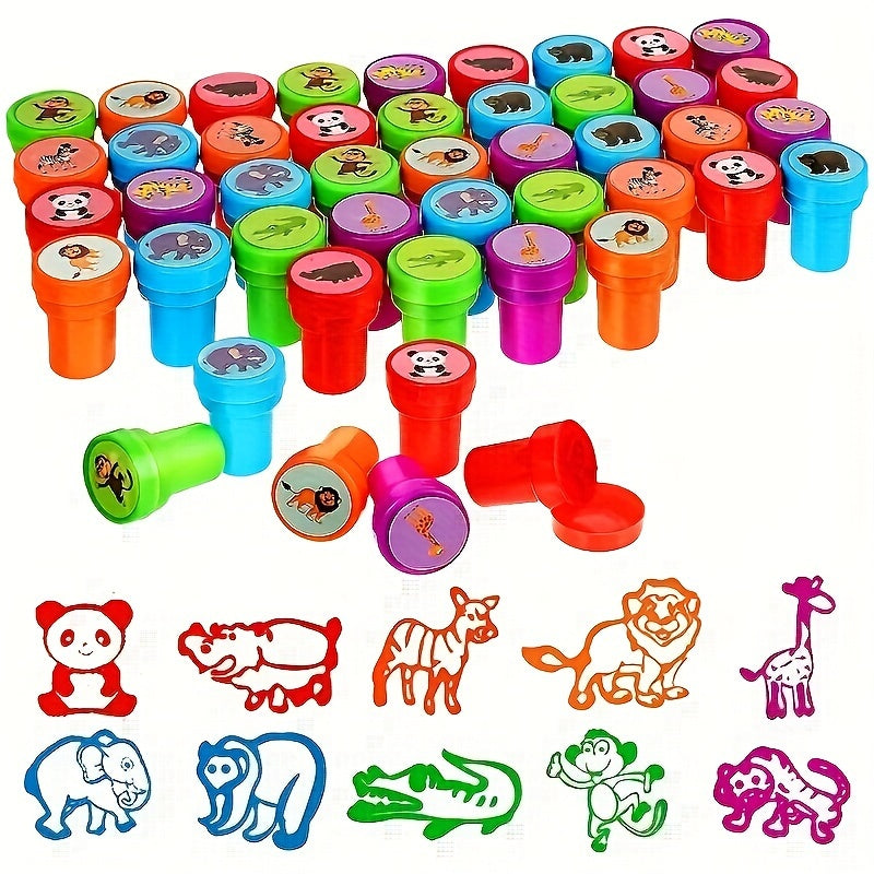 10pcs Assorted Stamps For Kids Self-ink Stamps