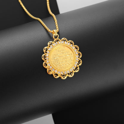 Muslim Pendant Necklace Simple Muslim Jewelry Islamic Pendant Necklace For Women Girls For Daily Decoration