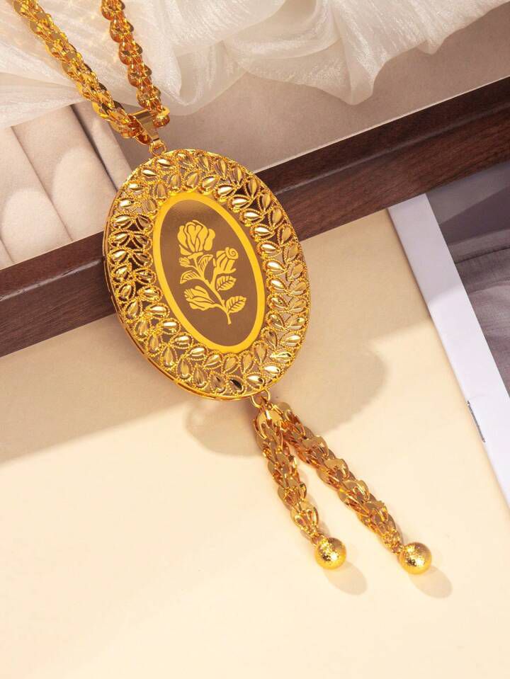 1pc Gold Tone Vintage Fashion Love Necklace