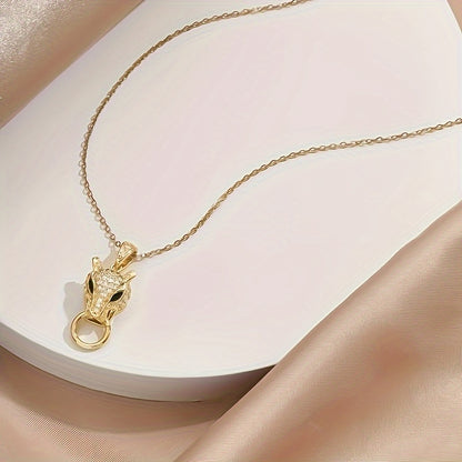 Creative Leopard Pendant Necklace, Suitable For Both Men And Women