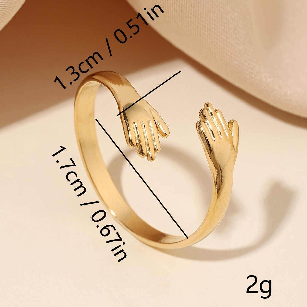 1pc Lover Couple Hug Style Ring, Expression Of Love Gift