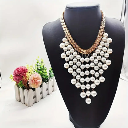 Fashion Pop Jewelry Luxury Tassel Pearl Necklace Pearl Jewelry Women's Necklace