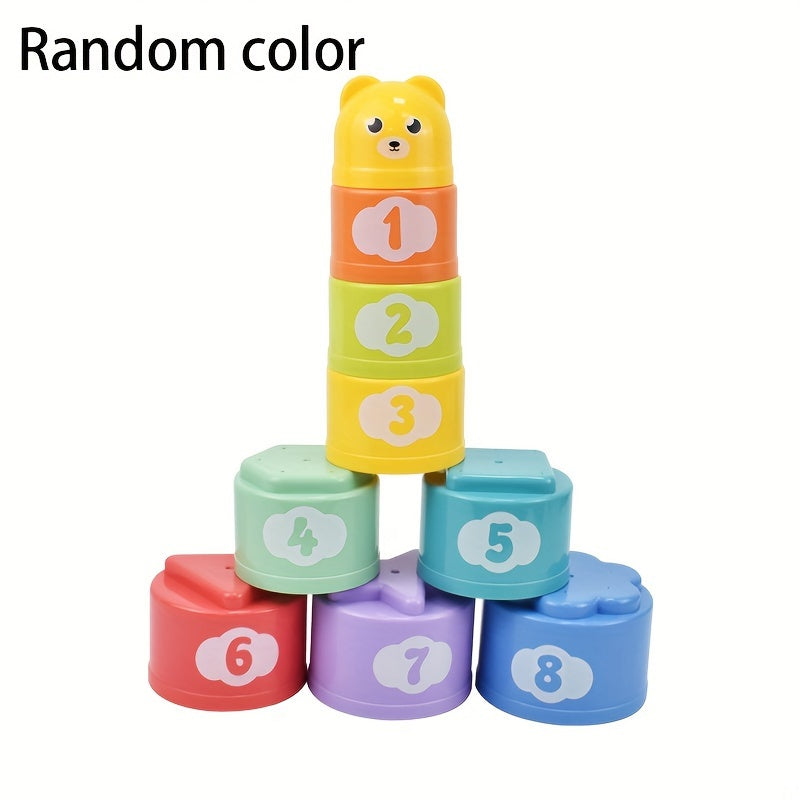 Children's Educational Early Education Stacking Cup Rainbow Tower Baby Toy