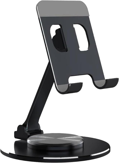 Aluminum Alloy Holder Phone And Tablet, Stand For Desktop, 360 Degree Rotatable Mobile Phone Foldable Stand