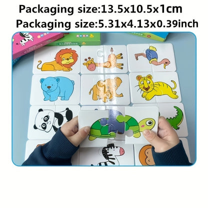 32pcs/box Animal Matching Puzzle For Baby