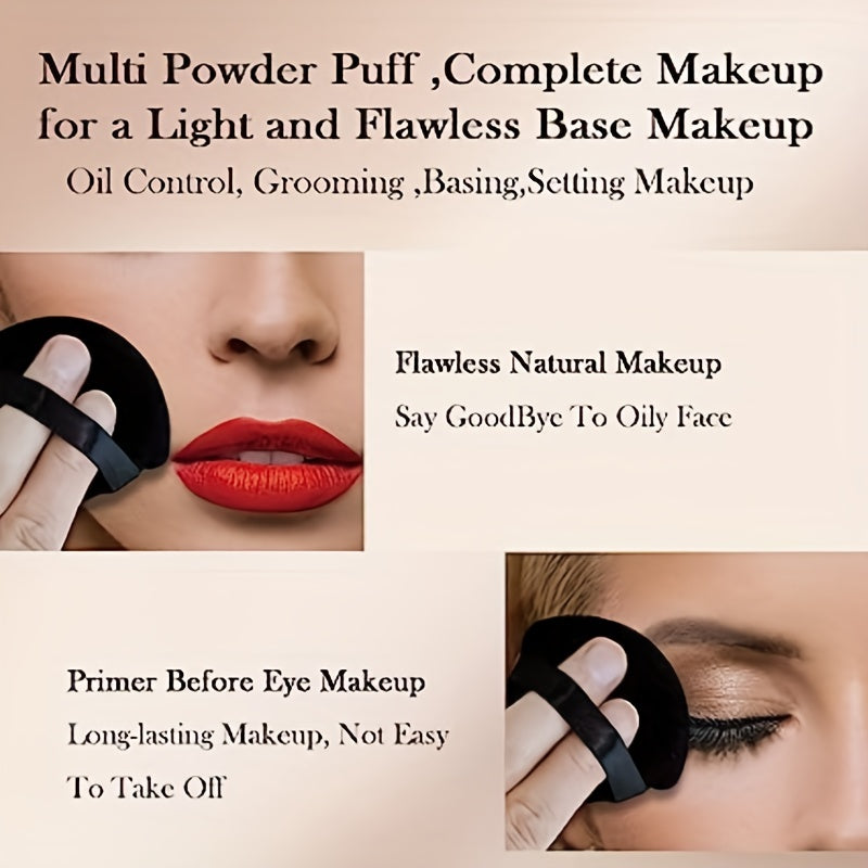 6 pcs Soft Triangle Powder Puffs for Loose Powder, Mineral Powder
