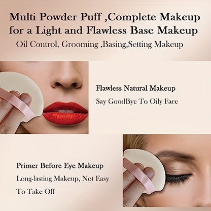 5pcs Soft Triangle Powder Puffs for Loose Powder, Mineral Powder