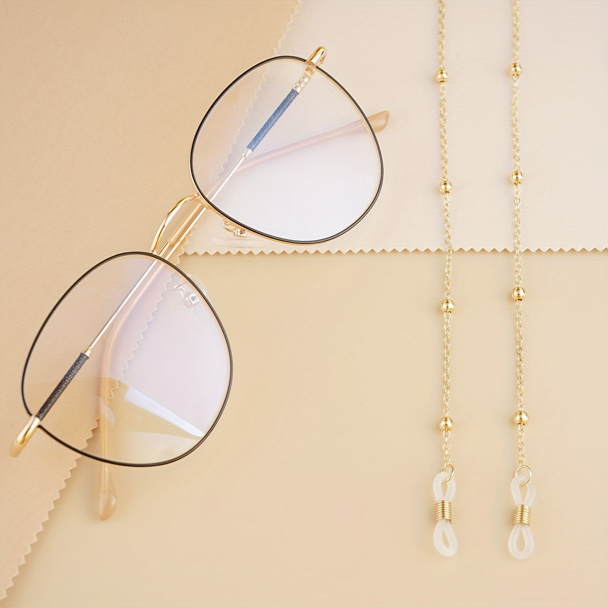 Beaded Glasses Chain Faux Pearl Sunglasses Chain Adjustable Hanging Chain