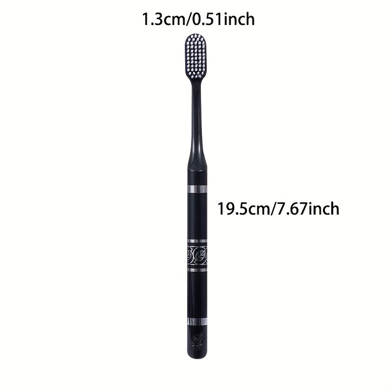 Soft Bristle Toothbrush, Advanced Black And White Couples Double Pack